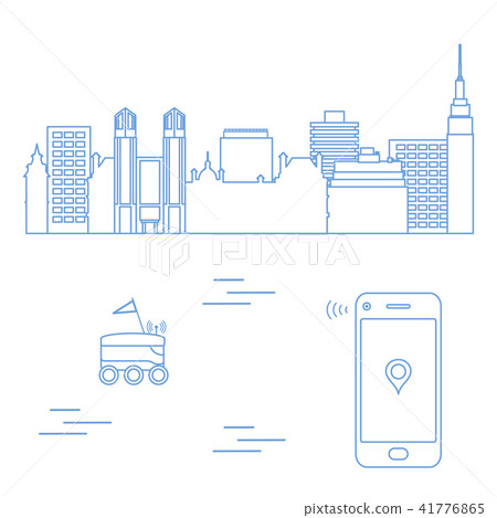 Delivery in the city with a robot Free delivery. 41776865