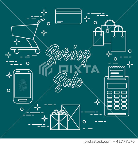 Spring sale Shopping icons. - Stock Illustration [41777176] - PIXTA