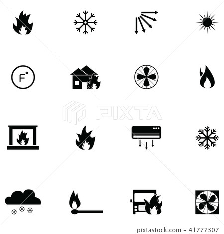 heat icon set 41777307