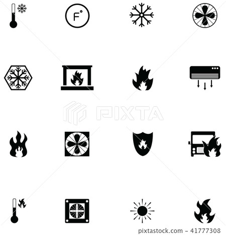 heat icon set 41777308