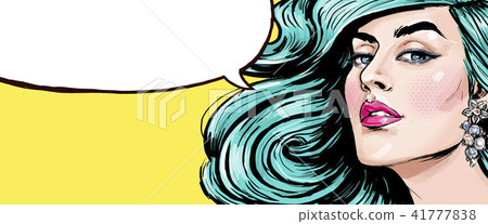 Illustration of fashion thinking woman  41777838