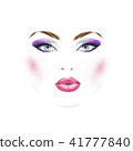 Fashion illustration of woman face with make up 41777840