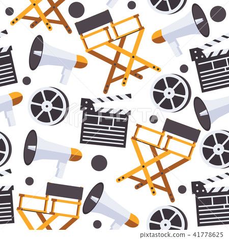Seamless pattern with film making design 41778625