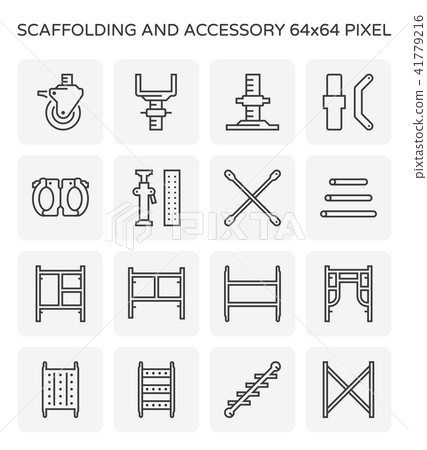 scaffolding icon set 41779216