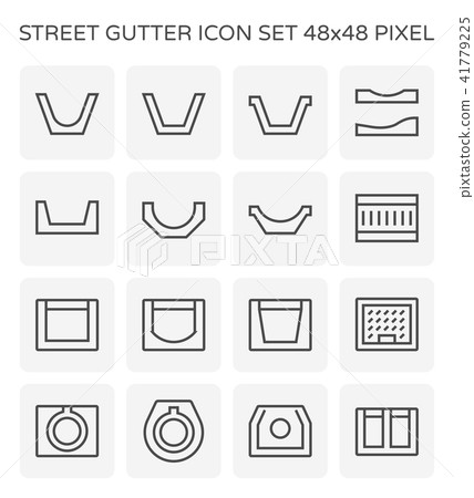 street gutter icon 41779225