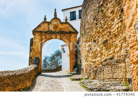 facades of historic buildings in Ronda, Spain 41779340