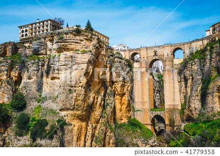 stone bridge in Ronda, Andalusia, Spain stone bridge in Ronda, Andalusia, Spain 41779358