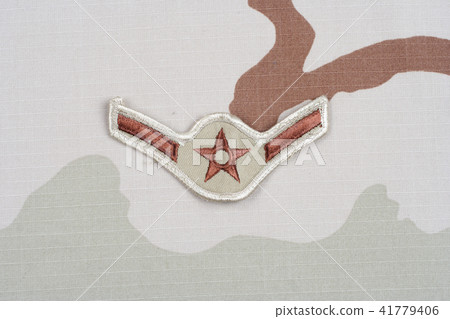 US AIR FORCE Airman rank patch on desert uniform 41779406