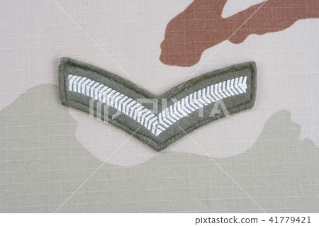 ARMY Private rank patch on desert uniform 41779421