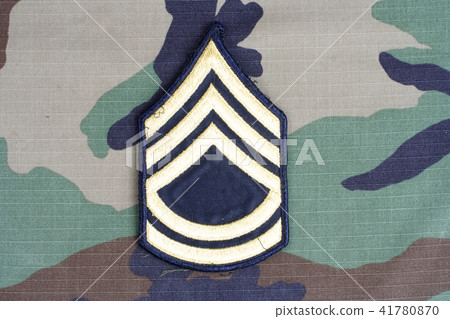 US ARMY Sergeant First Class rank patch on uniform US ARMY Sergeant First Class rank patch on uniform 41780870