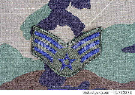 US AIR FORCE Senior Airman rank patch on uniform 41780878
