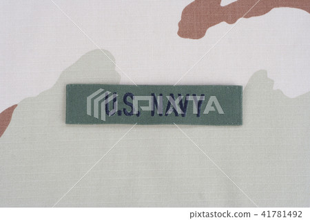 US NAVY branch tape on desert camouflage uniform 41781492