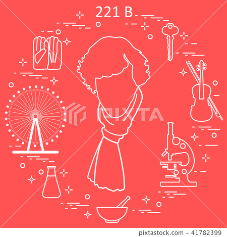 Private detective Sherlock Holmes with variety 41782399