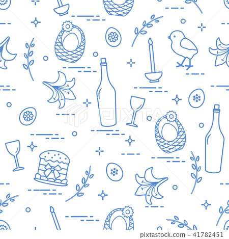 Pattern of Easter symbols Pattern of Easter symbols 41782451