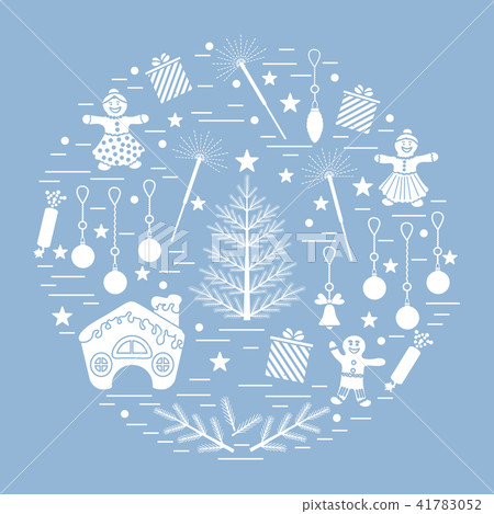 different new year and christmas symbols 41783052