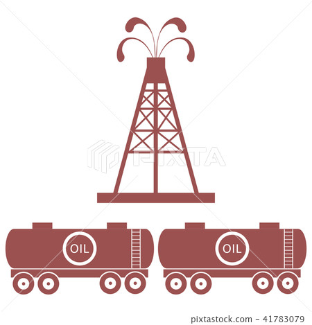Stylized icon of the equipment for oil production Stylized icon of the equipment for oil production 41783079