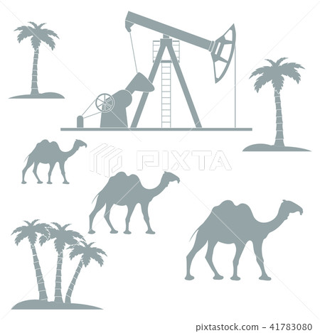 Stylized icon of the equipment for oil production 41783080