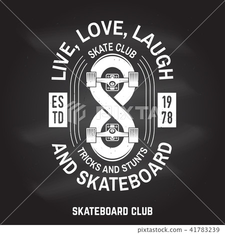 Skateboard club badge. Vector illustration. Skateboard club badge. Vector illustration. 41783239