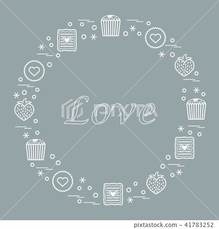 different romantic sweets arranged in a circle different romantic sweets arranged in a circle 41783252