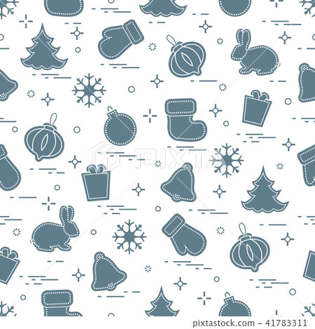New Year and Christmas seamless pattern Winter - Stock Illustration ...