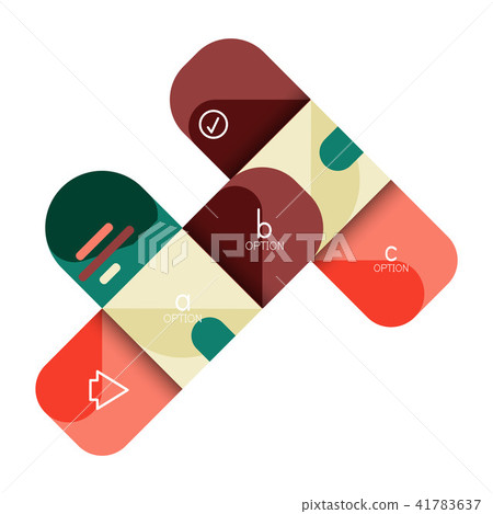 Infographics option and step by step in rounded squares, element of chart, graph, diagram with 41783637