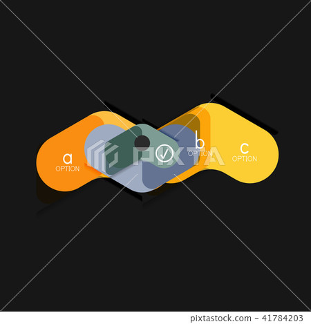 Flat design geometric infographics, arrow shape vector sticker or label, price tags, offer promotion 41784203