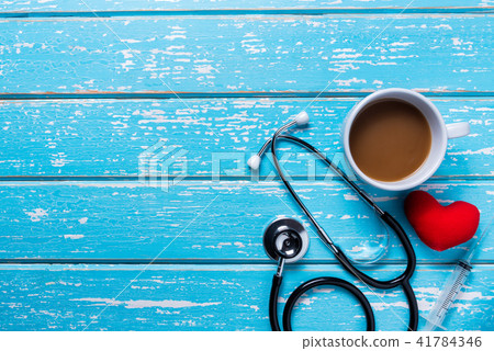 Flat lay of tools medical & Healthcare insurance 41784346