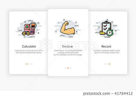 Onboarding screens design in Healthy concept. Onboarding screens design in Healthy concept. 41784412