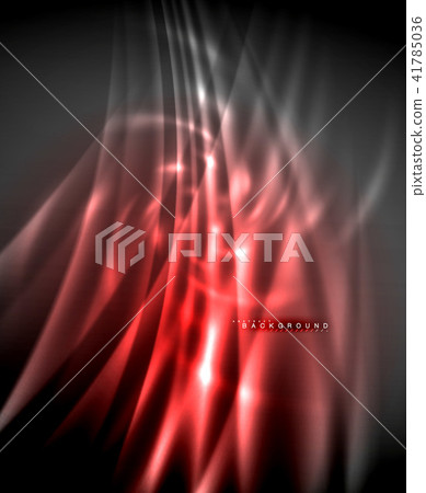 Neon glowing techno lines, hi-tech futuristic abstract background template with square shapes 41785036