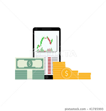 Stock trading on smartphone Stock trading on smartphone 41785993