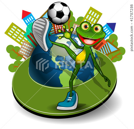 Frog with Ball and Globe 41787286