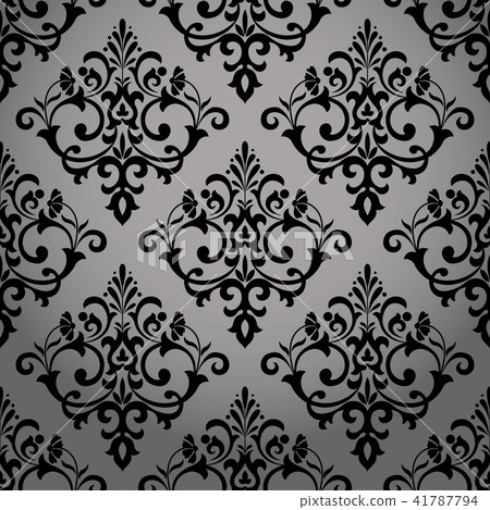 Floral pattern. Wallpaper baroque, damask. Floral pattern. Wallpaper baroque, damask. 41787794