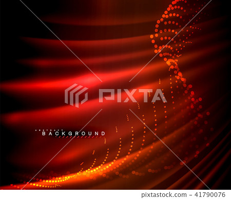 Neon glowing techno lines, hi-tech futuristic abstract background template with square shapes Neon glowing techno lines, hi-tech futuristic abstract background template with square shapes 41790076