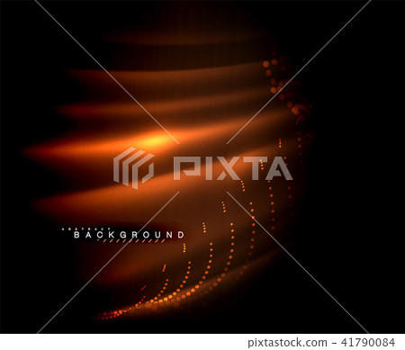 Neon glowing techno lines, hi-tech futuristic abstract background template with square shapes 41790084