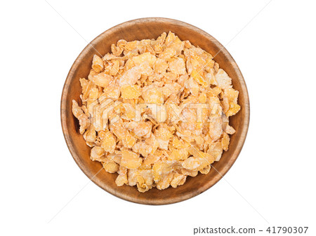 Bamboo wood bowl with organic granola cereal 41790307