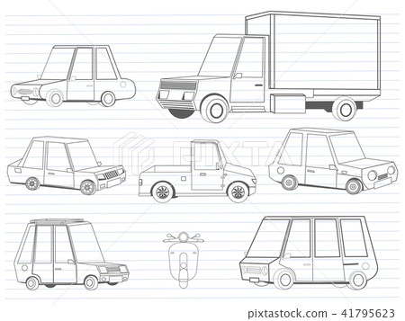 Set of transportation design. flat vector style. Set of transportation design. flat vector style. 41795623