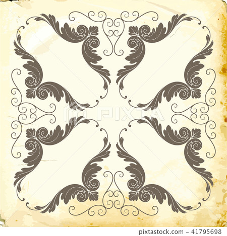 Vector baroque of vintage elements for design. Vector baroque of vintage elements for design. 41795698