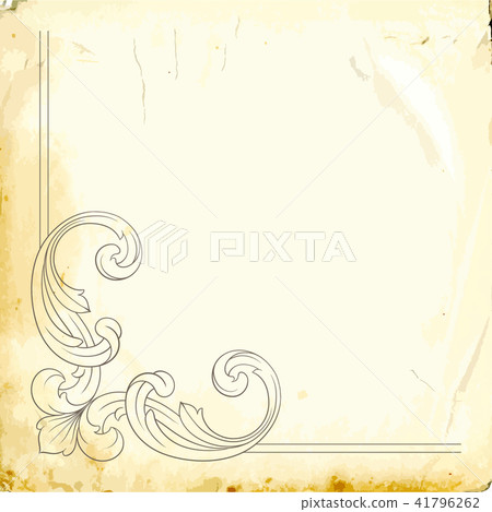 Vector baroque of vintage elements for design.  41796262