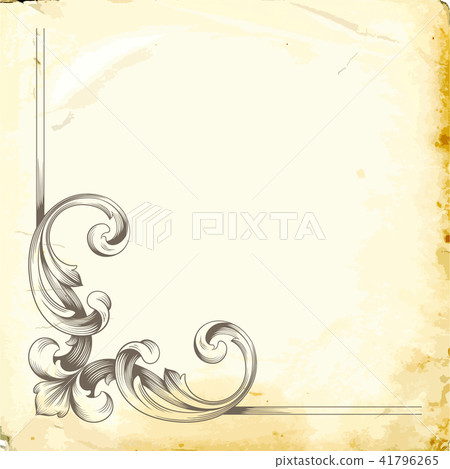 Vector baroque of vintage elements for design.  41796265