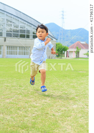 Boys Children park Running lawn Boys Children park Running lawn 41796317