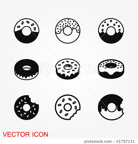 Doughnut icon vector 41797231