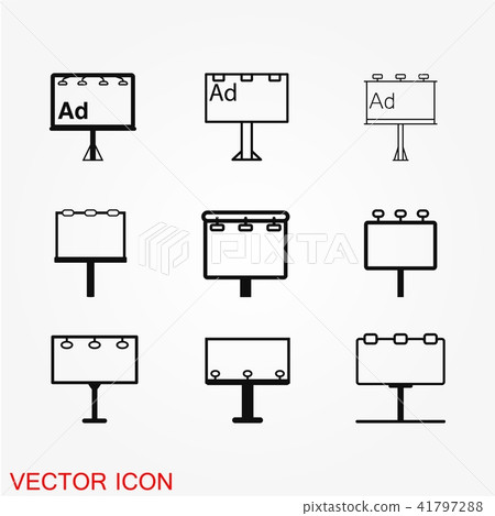 Billboard icon vector 41797288
