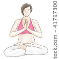 一個女人誰做瑜伽 41797300