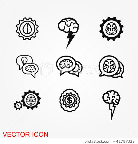 Brainstorming icon vector Brainstorming icon vector 41797322