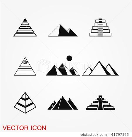 Pyramid icon vector Pyramid icon vector 41797325