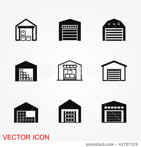 Warehouse icon vector, symbol 41797329