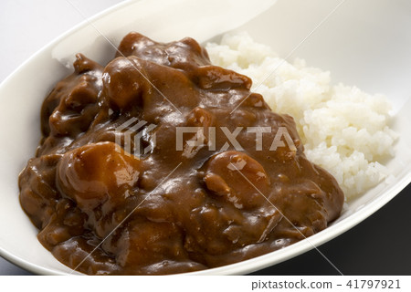 Curry and rice  41797921