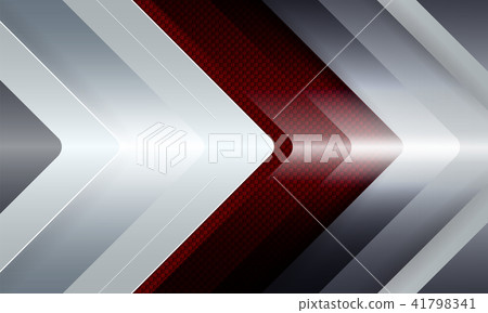 Geometric design of a dark white hue with a silhouette of a red knurled arrow. 41798341