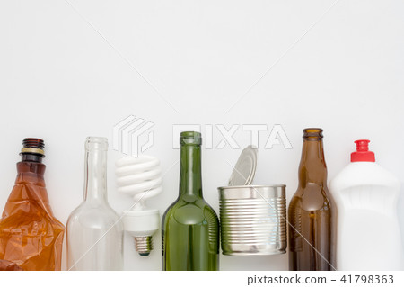 Recyclable waste, resources.Clean glass, plastic Recyclable waste, resources.Clean glass, plastic 41798363