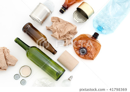 Recyclable waste, resources.Clean glass, plastic Recyclable waste, resources.Clean glass, plastic 41798369